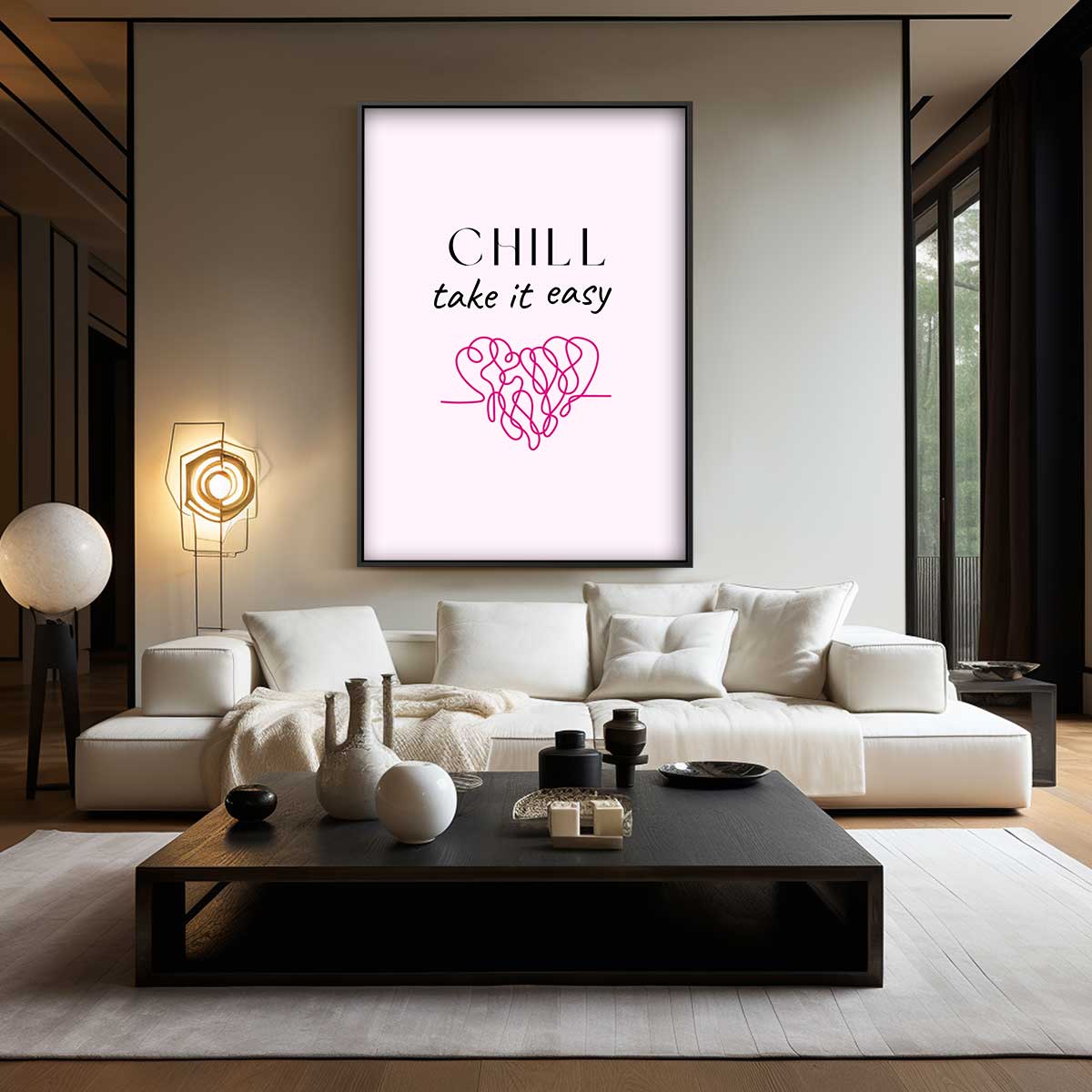 Chill Heart Poster Kunstwerk-canvas-dibond-plexiglas-wanddecoratie-WallArtistic