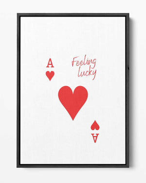 Feeling Lucky Kaartkunst Kunstwerk-canvas-dibond-plexiglas-wanddecoratie-WallArtistic