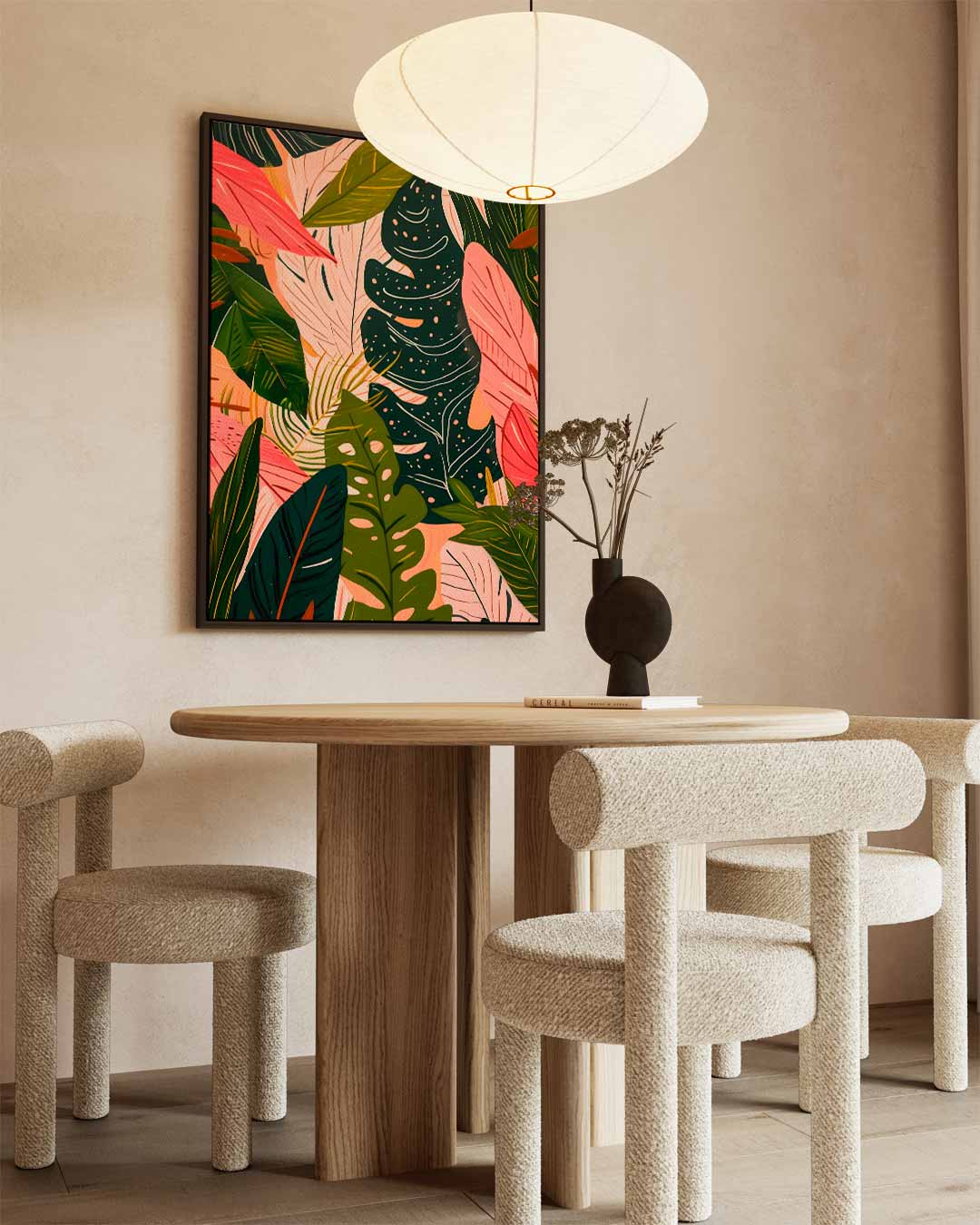 Tropische Bladeren Mix Kunstwerk-canvas-dibond-plexiglas-wanddecoratie-WallArtistic