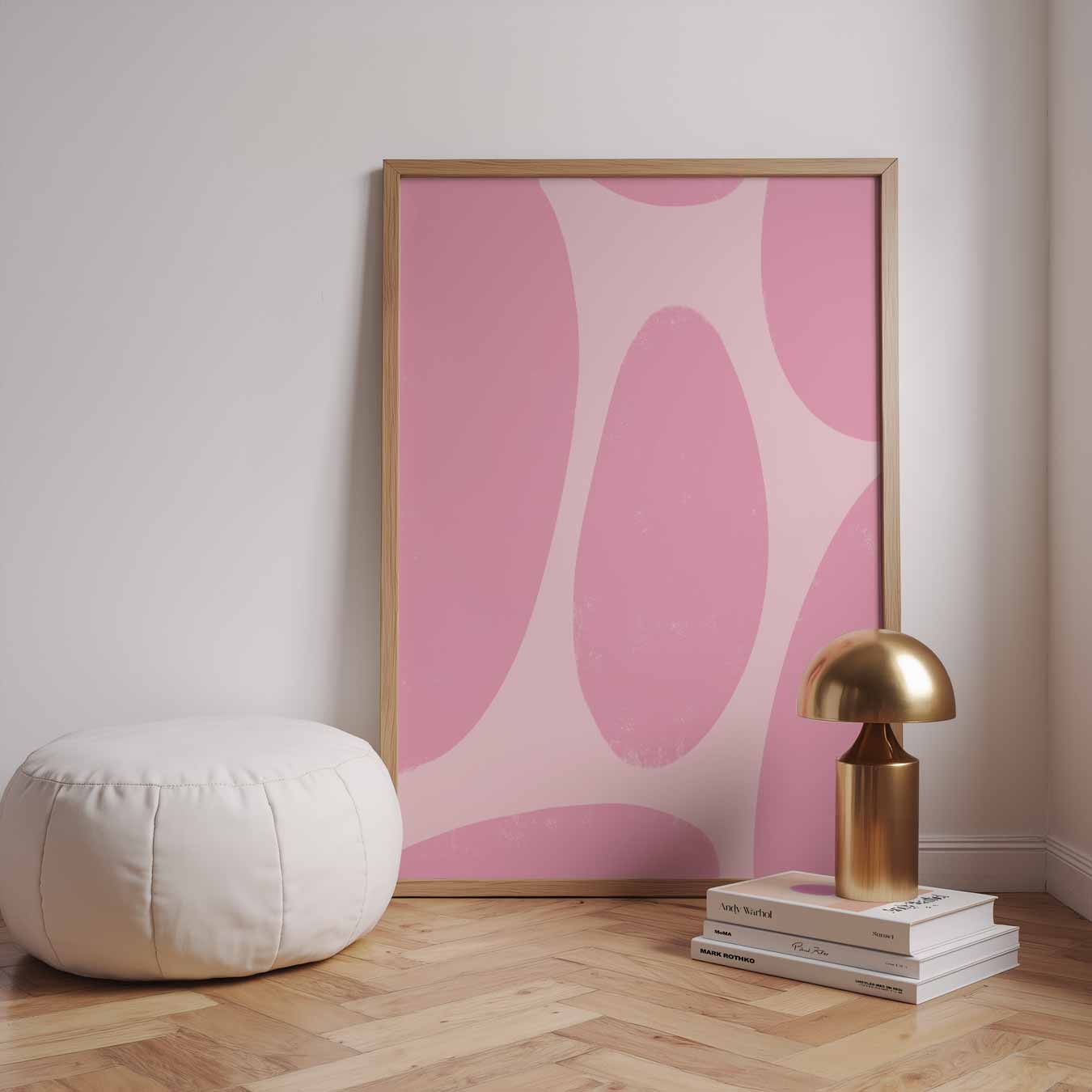Roze Organische Vormen Poster