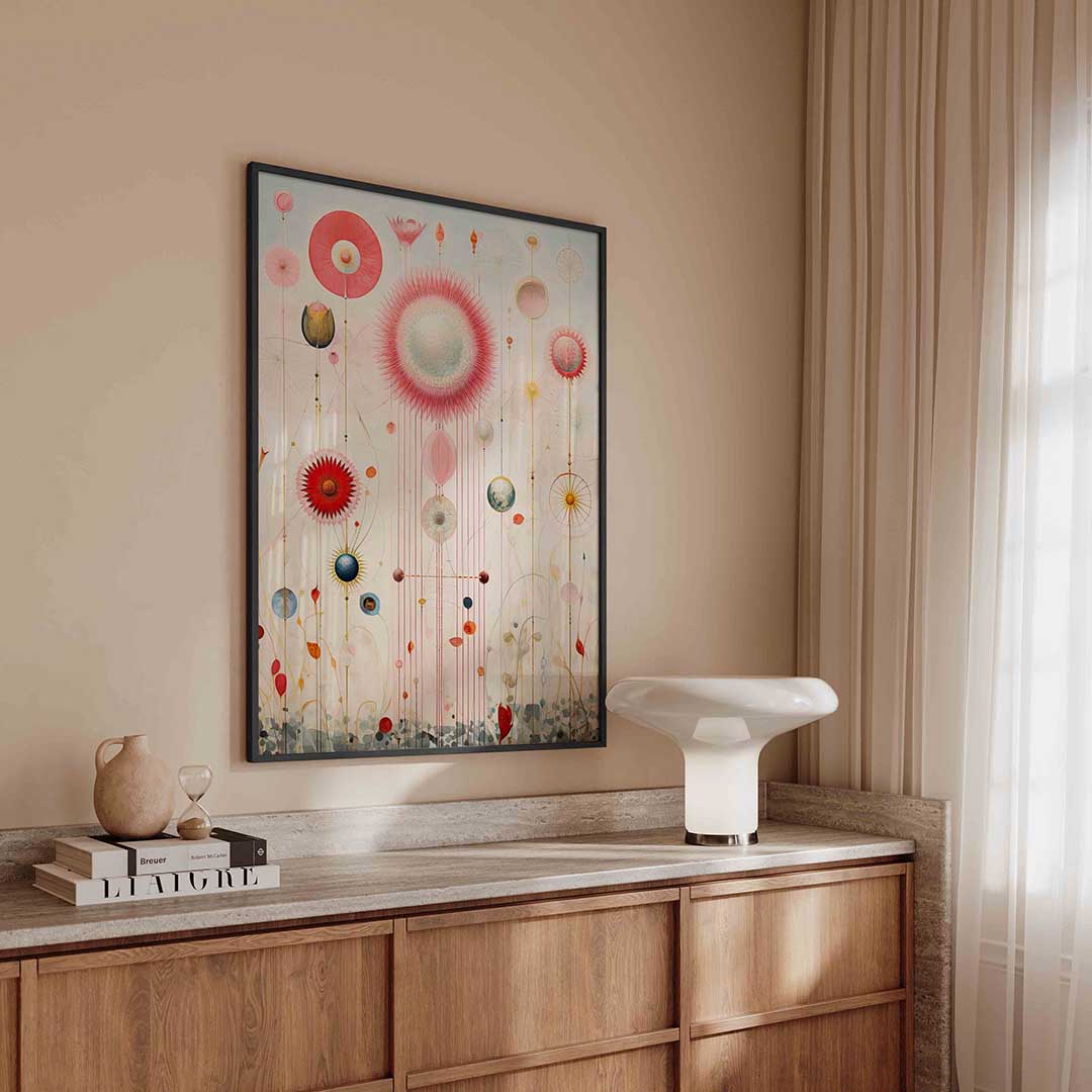 Bloemvormen en cirkels Poster