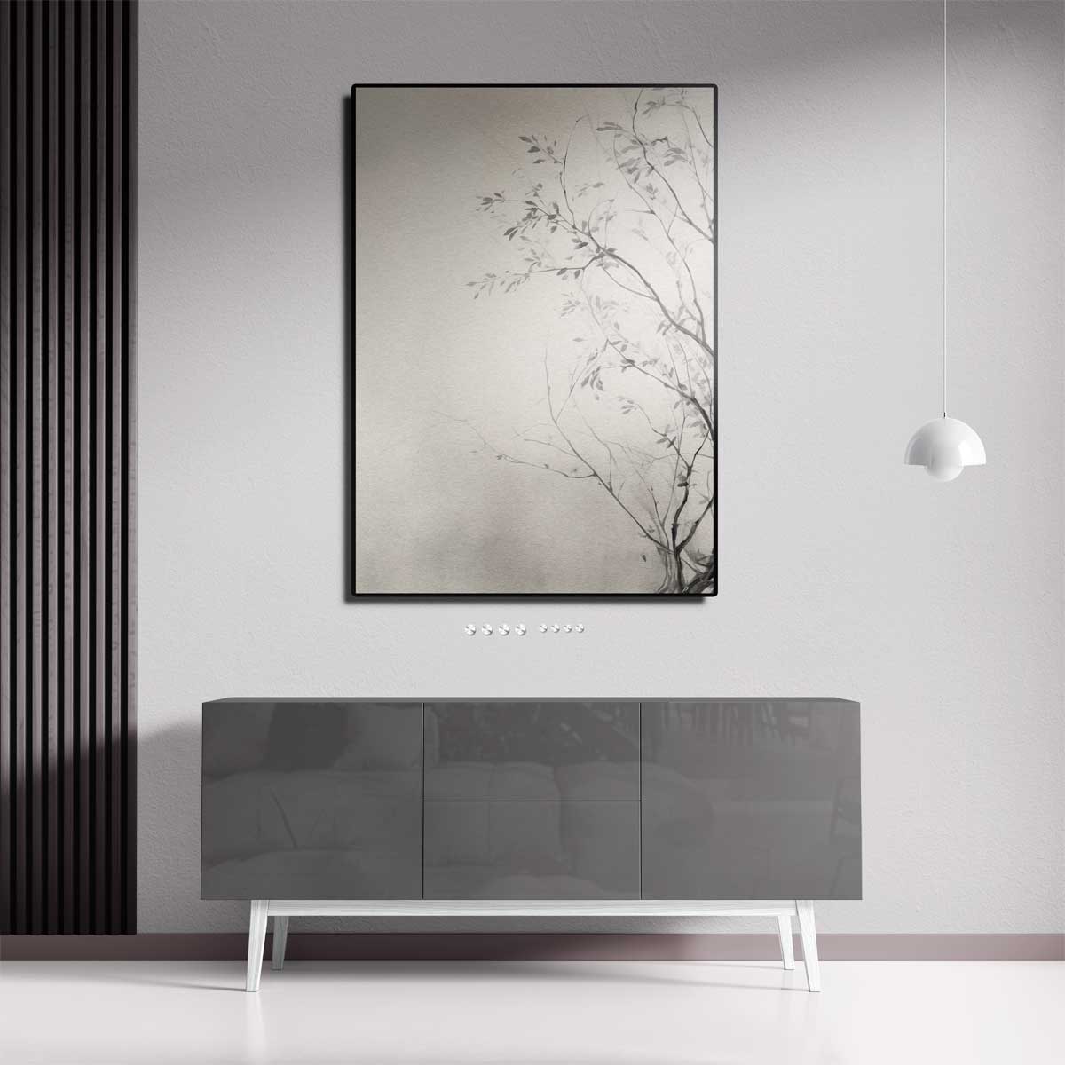 Subtiele Natuurtekening Kunstwerk-canvas-dibond-plexiglas-wanddecoratie-WallArtistic