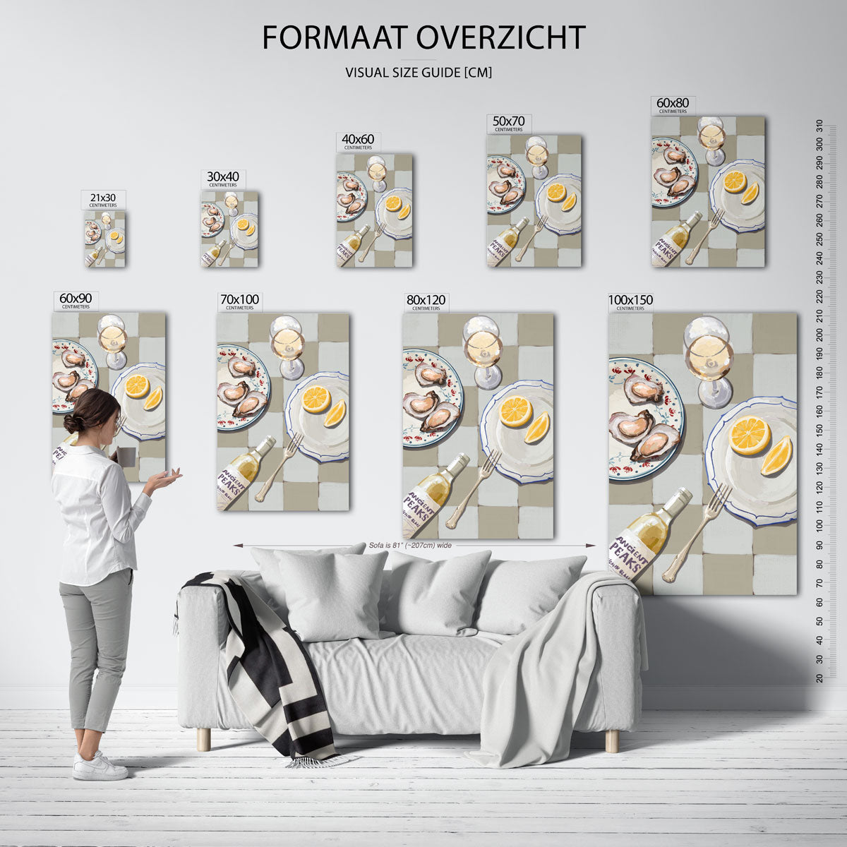 Oesters en wijn Poster