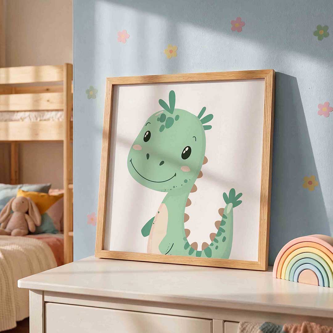 Schattige dinosaurus Poster