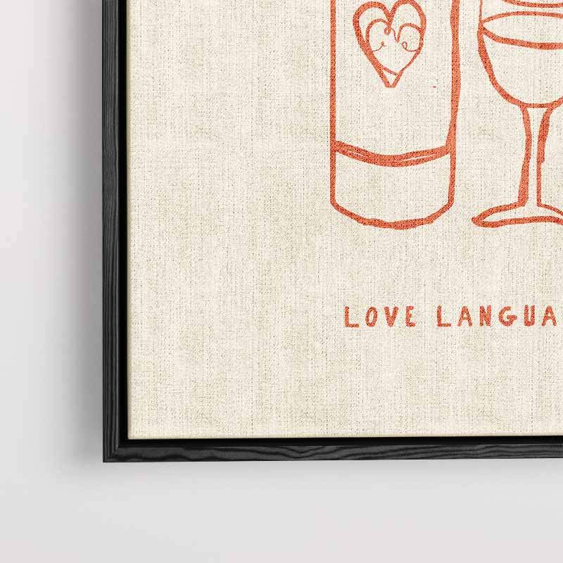 Wine Is My Love Language Kunstwerk-canvas-dibond-plexiglas-wanddecoratie-WallArtistic
