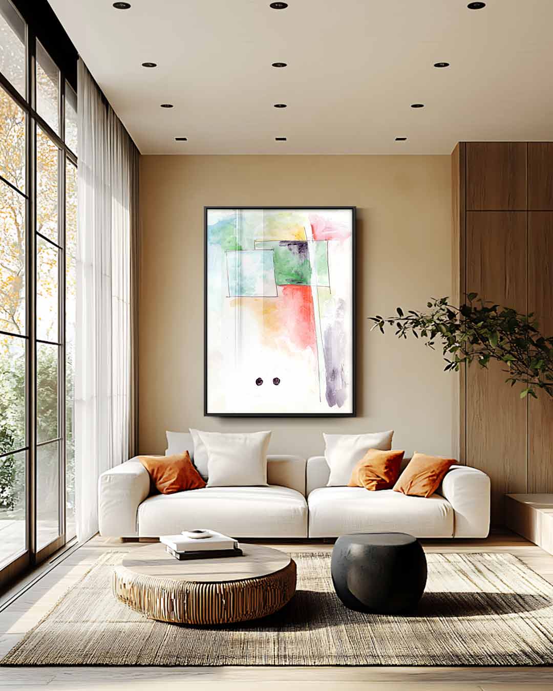 Abstracte Kleurenexplosie Kunstwerk-canvas-dibond-plexiglas-wanddecoratie-WallArtistic
