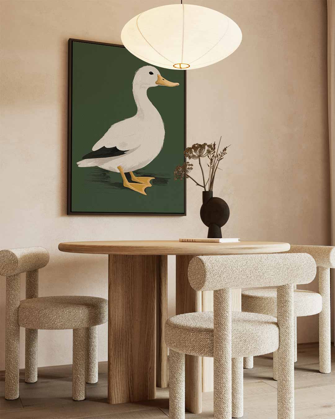 Charmante Eend Kunstwerk-canvas-dibond-plexiglas-wanddecoratie-WallArtistic