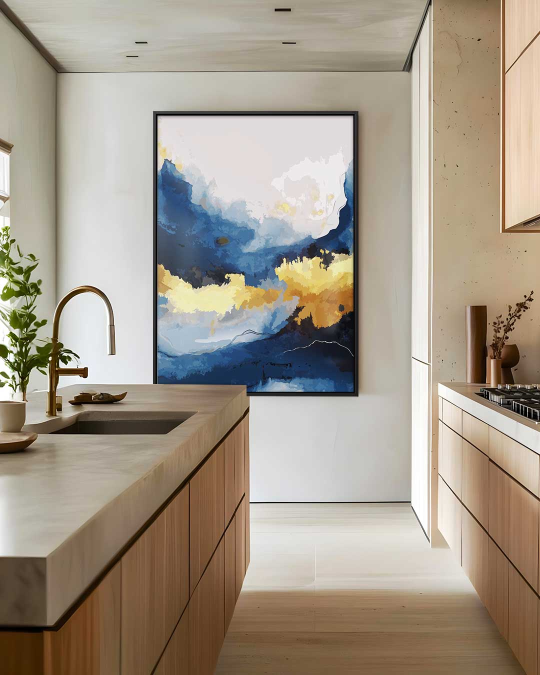 Hemelse Blauwe Dromen Kunstwerk-canvas-dibond-plexiglas-wanddecoratie-WallArtistic