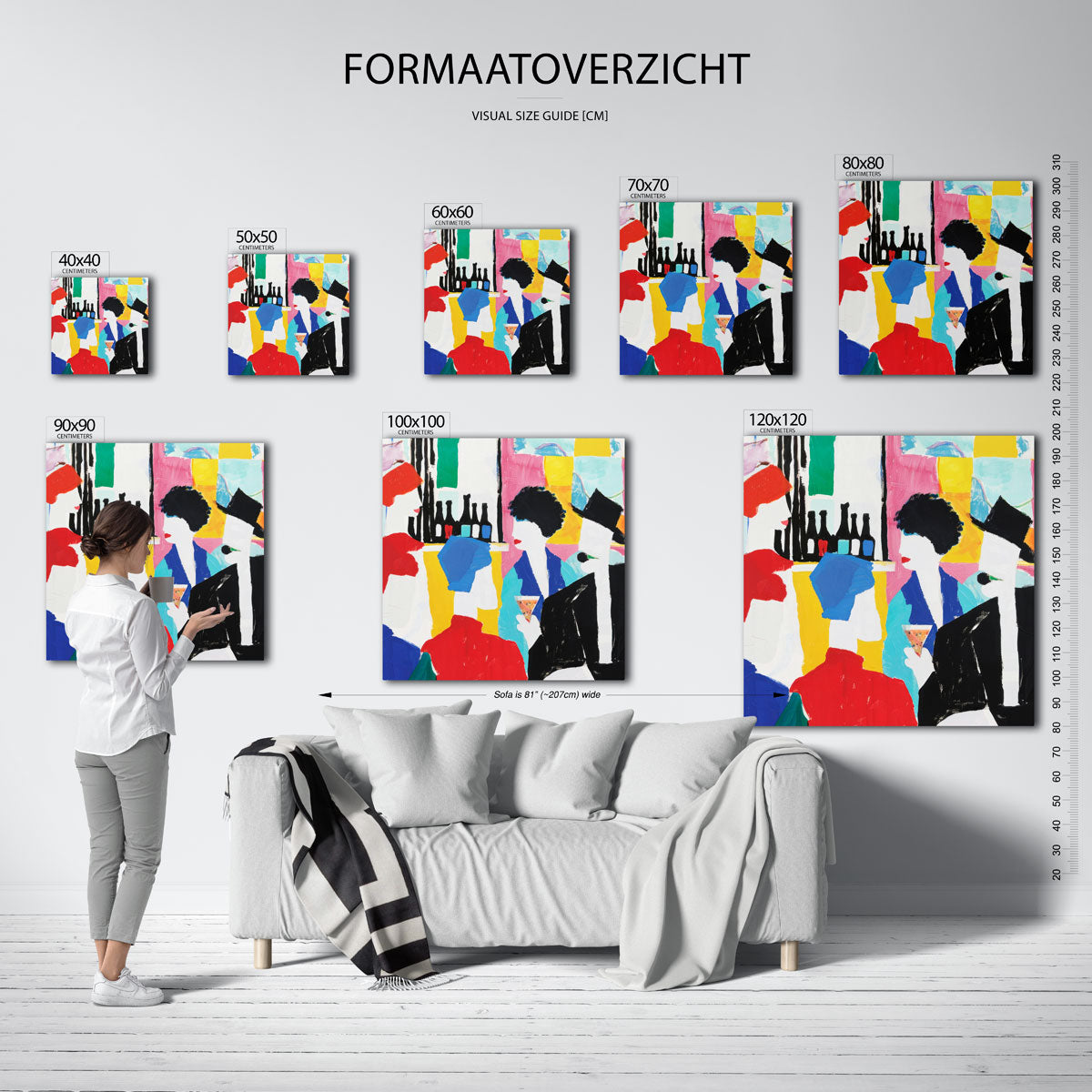 Gezelschap met drankjes Poster