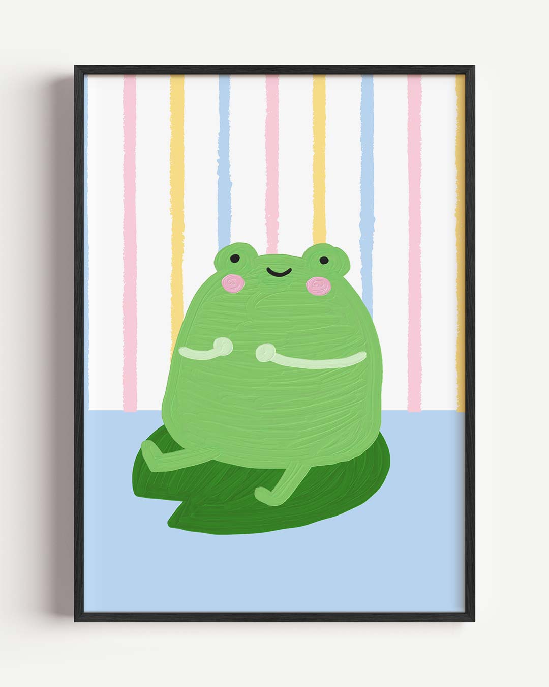 Lieve Kikker Op Blad Poster