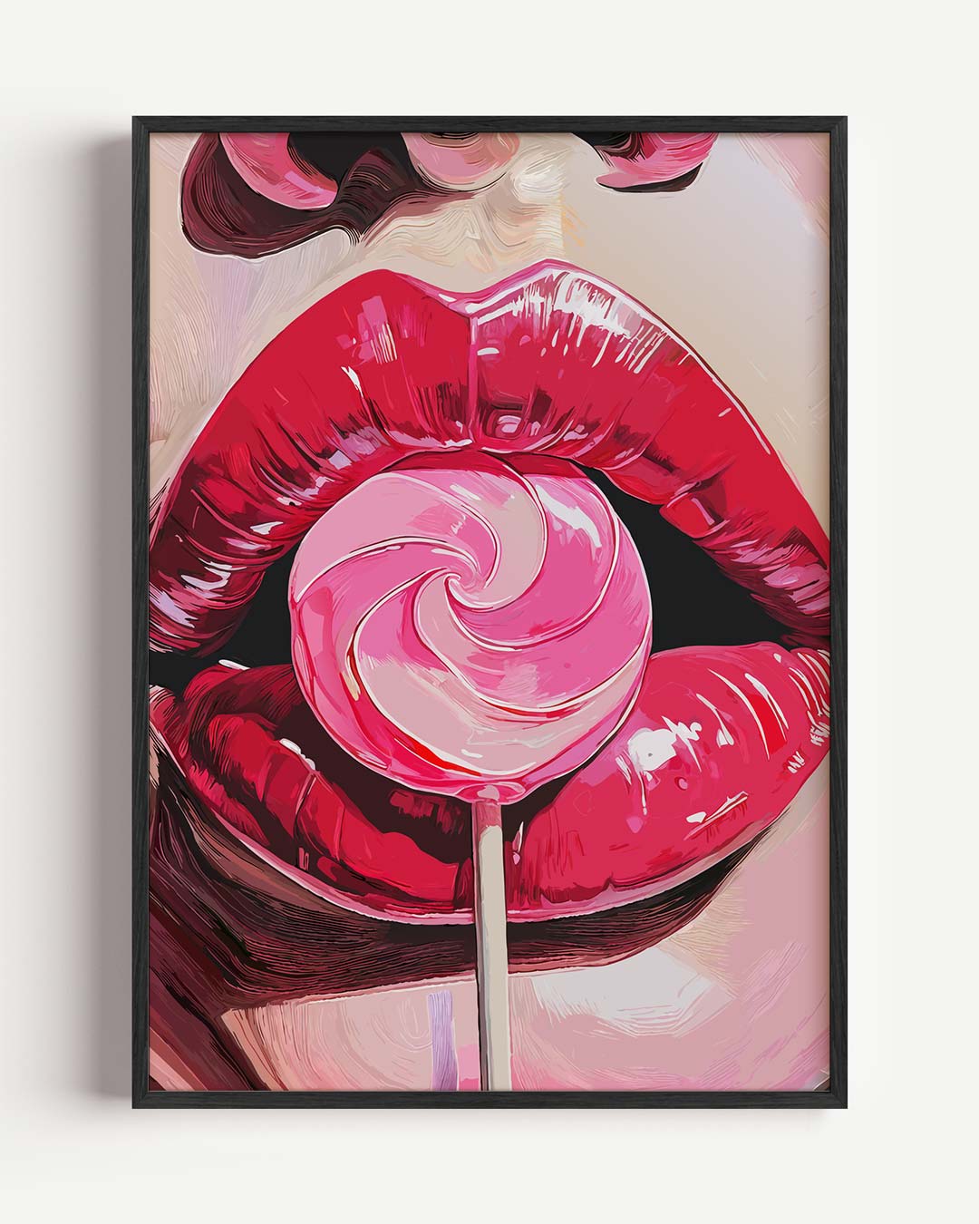 Pop Art Lolly Lips Poster