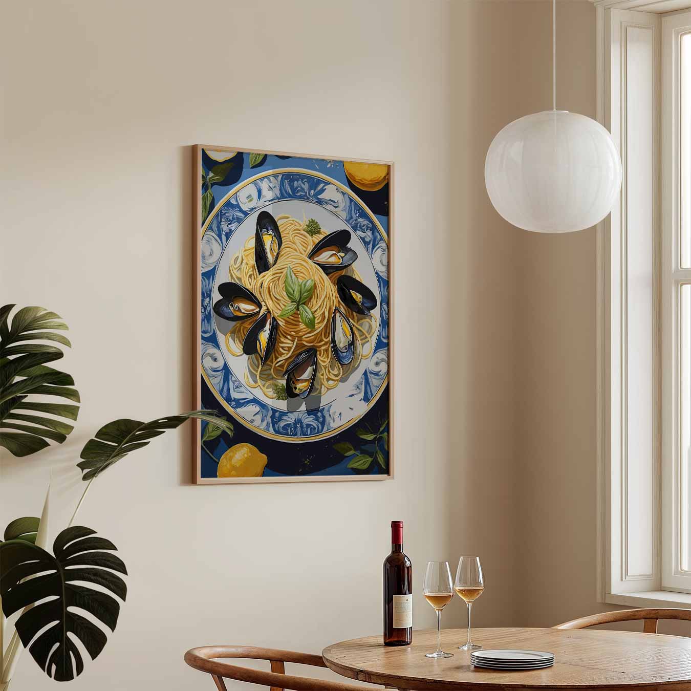 Mediterrane Spaghetti Sfeerposter