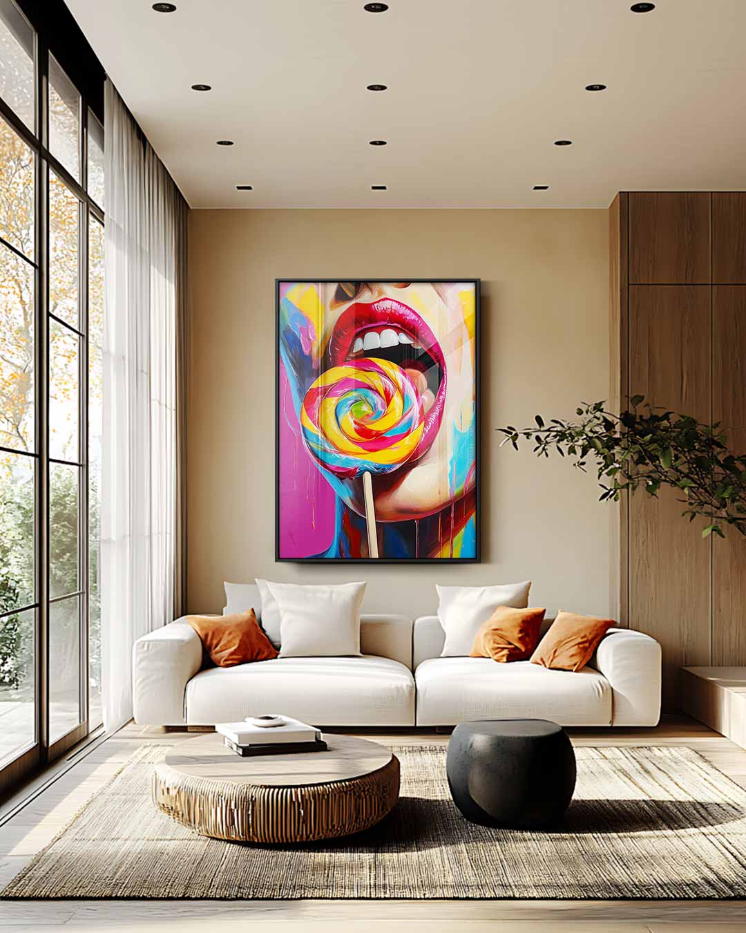 Kleurrijke Snoepfantasie Kunstwerk-canvas-dibond-plexiglas-wanddecoratie-WallArtistic