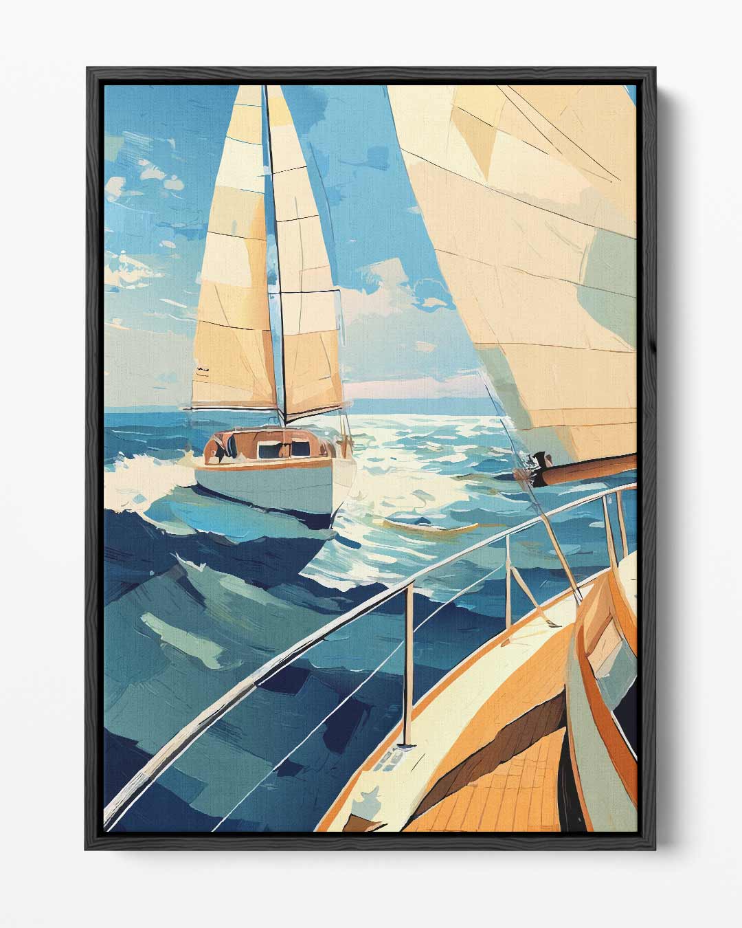Zeilavontuur op Zee Kunstwerk-canvas-dibond-plexiglas-wanddecoratie-WallArtistic