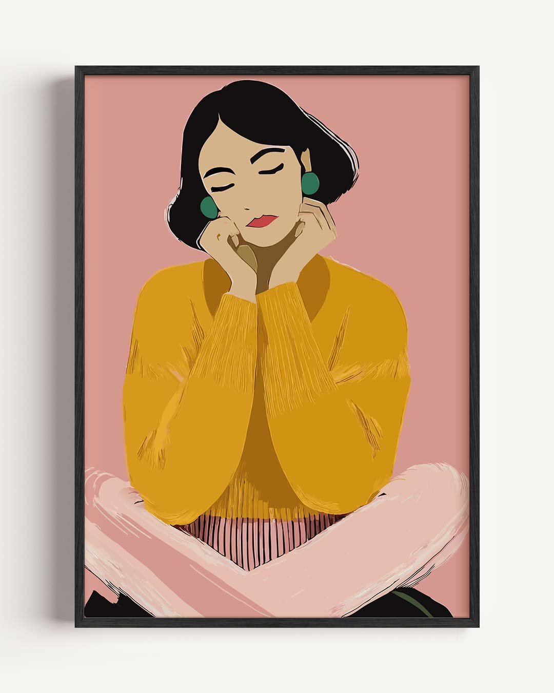 Dromerige Vrouwelijke Illustratie Poster