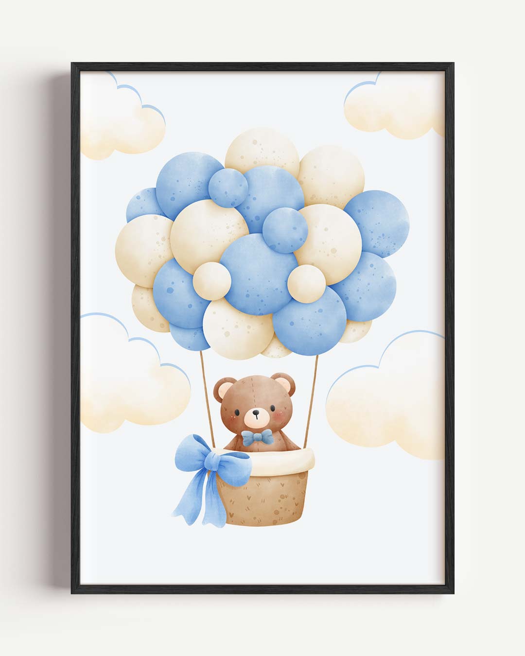 Schattige Beer in het Luchtballon Avontuur Poster