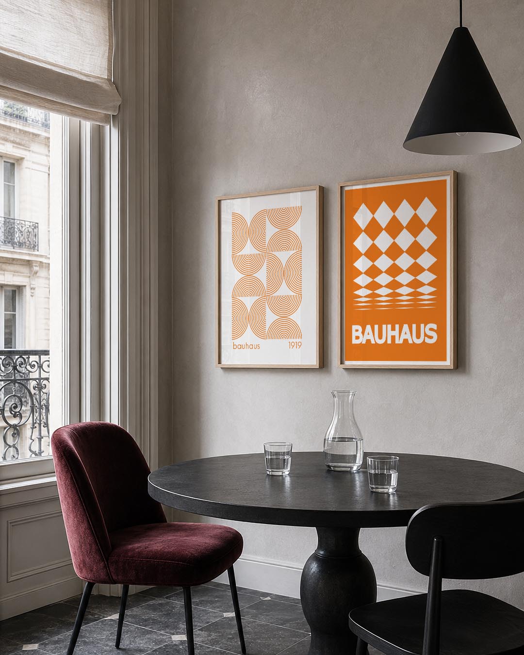 Cirkelritme en lijnen Posterset