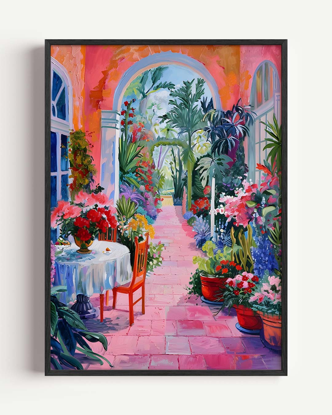 Betoverende Bloementuin Schilderij Poster