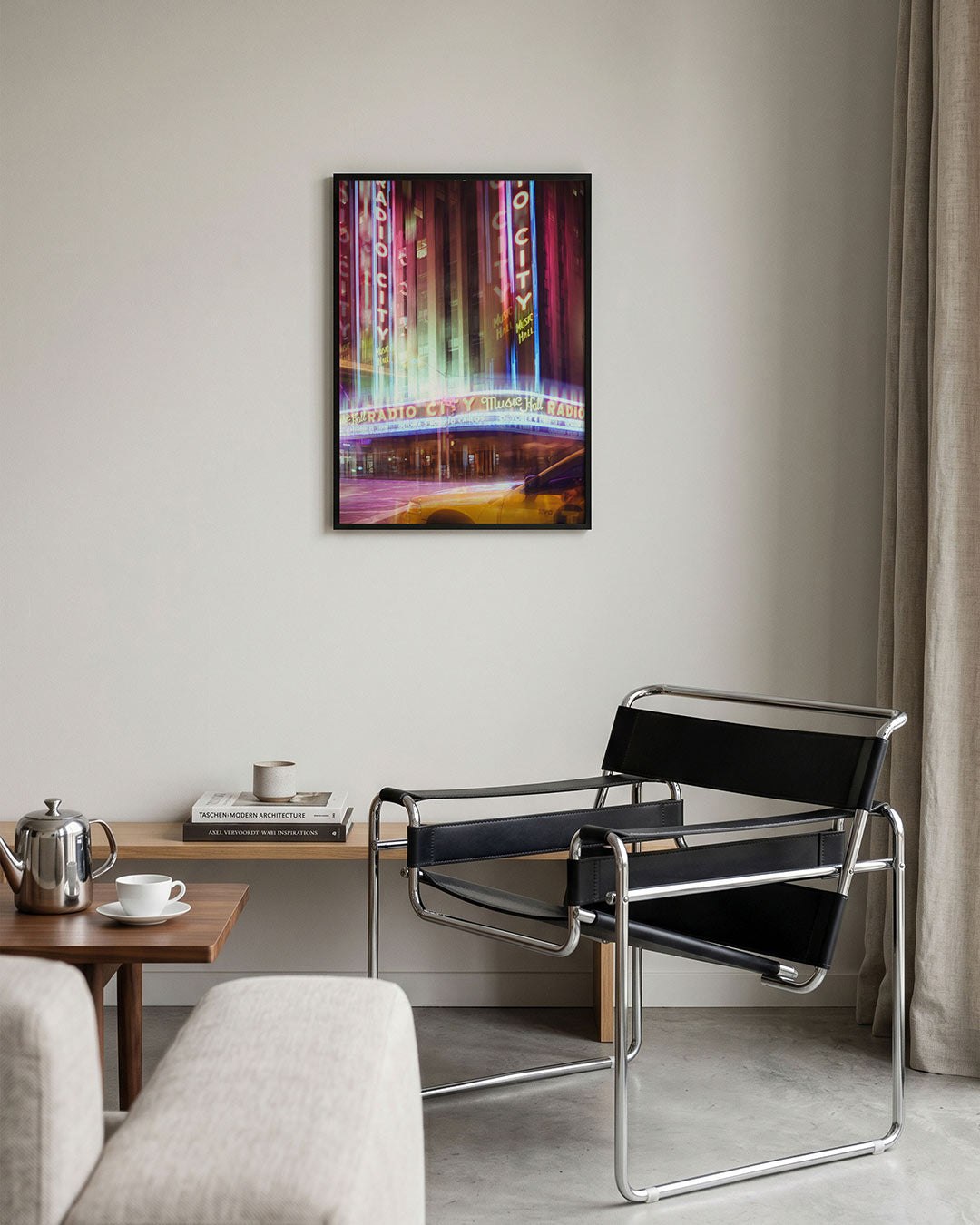 Stedelijke neon lichten Poster