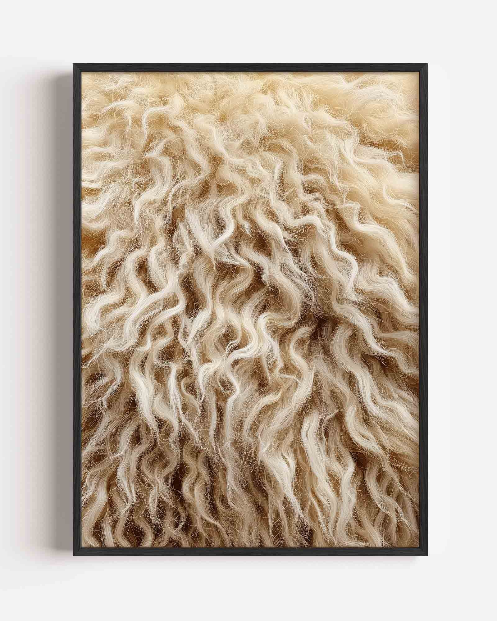Golvend beige haar Poster