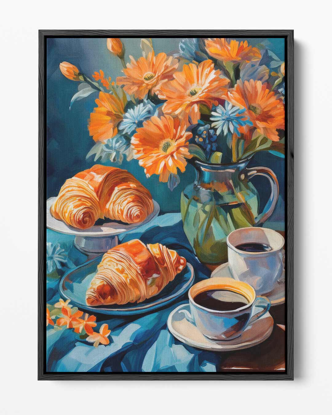 Ontbijt in Bloemenpracht Kunstwerk-canvas-dibond-plexiglas-wanddecoratie-WallArtistic
