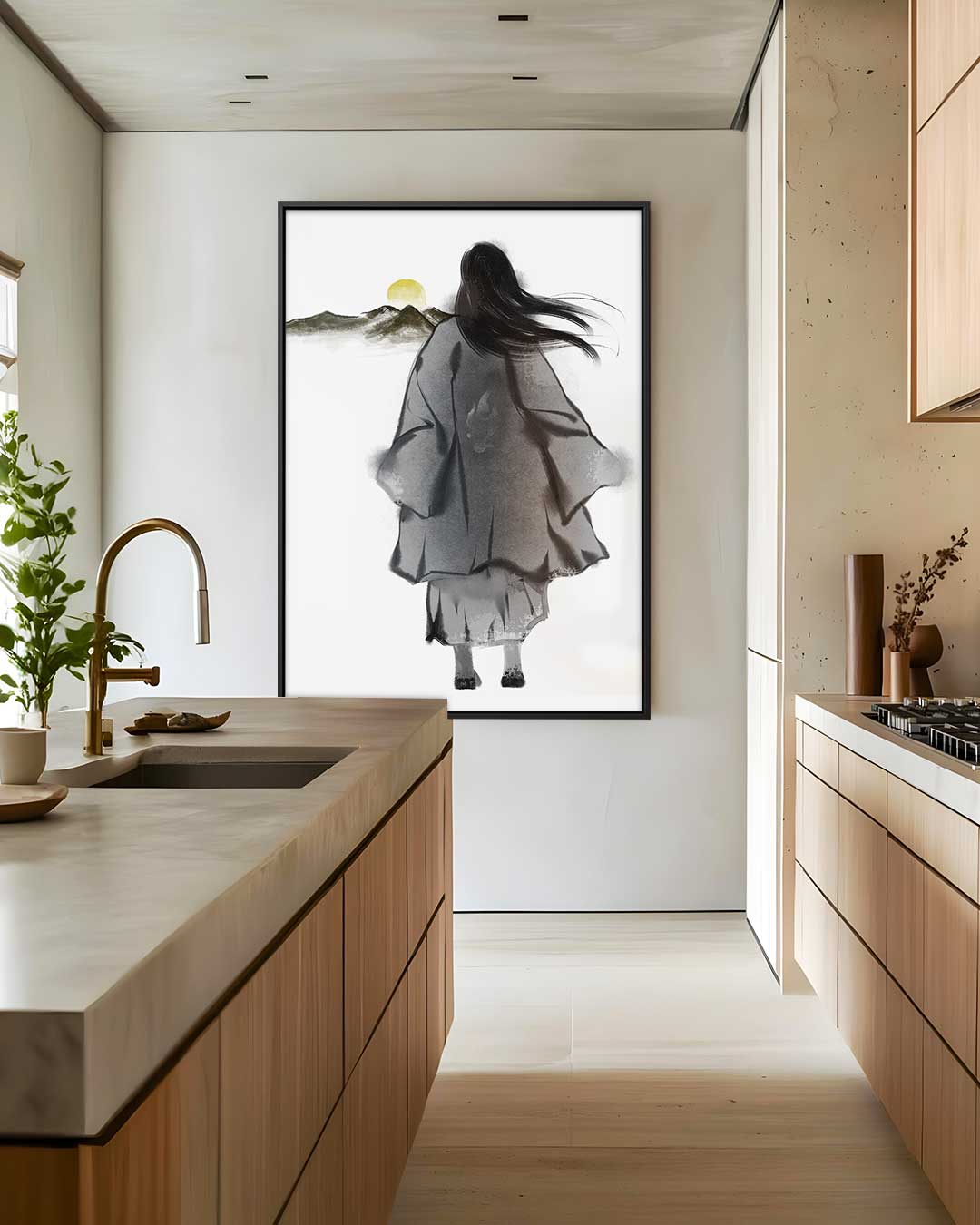 Dageraad in de Bergen Kunstwerk-canvas-dibond-plexiglas-wanddecoratie-WallArtistic