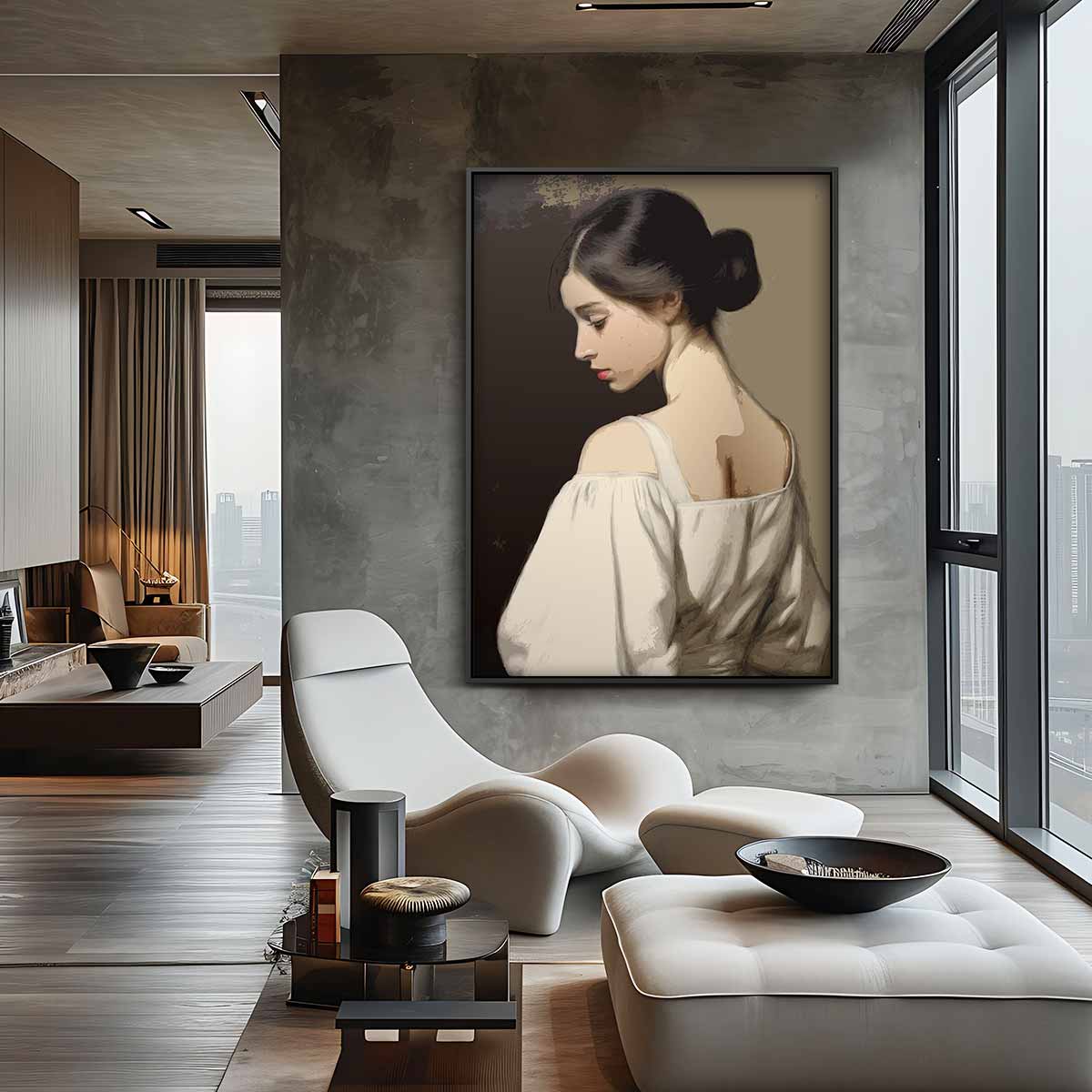 Elegante Terugblik Kunstwerk-canvas-dibond-plexiglas-wanddecoratie-WallArtistic