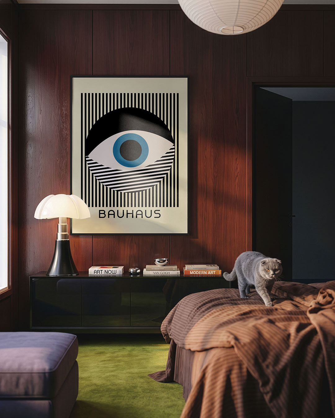 Lijnen en cirkel Poster