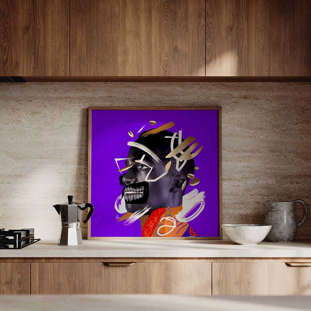 Abstracte portret Poster