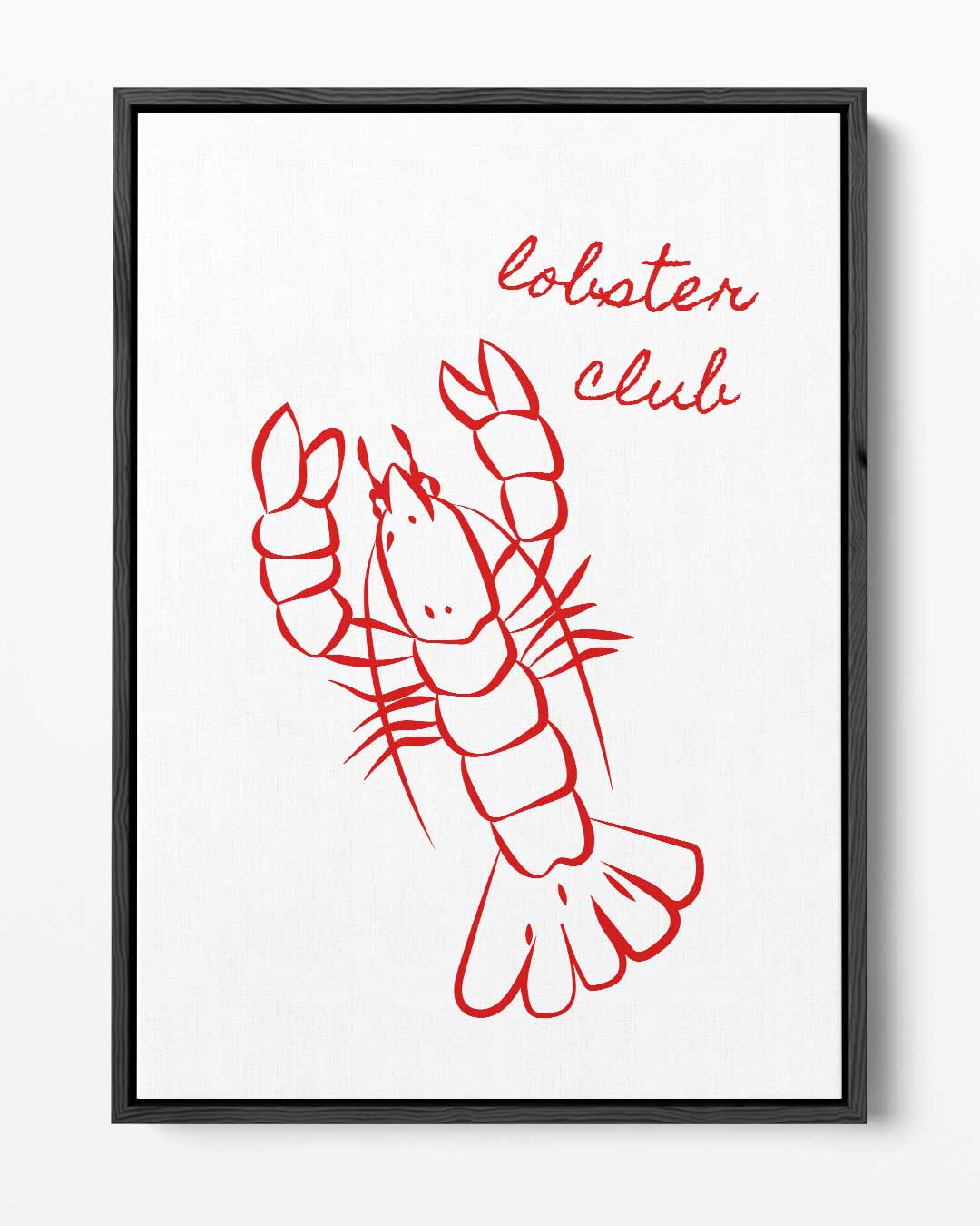 Vrolijke Kreeft Illustratie Kunstwerk-canvas-dibond-plexiglas-wanddecoratie-WallArtistic