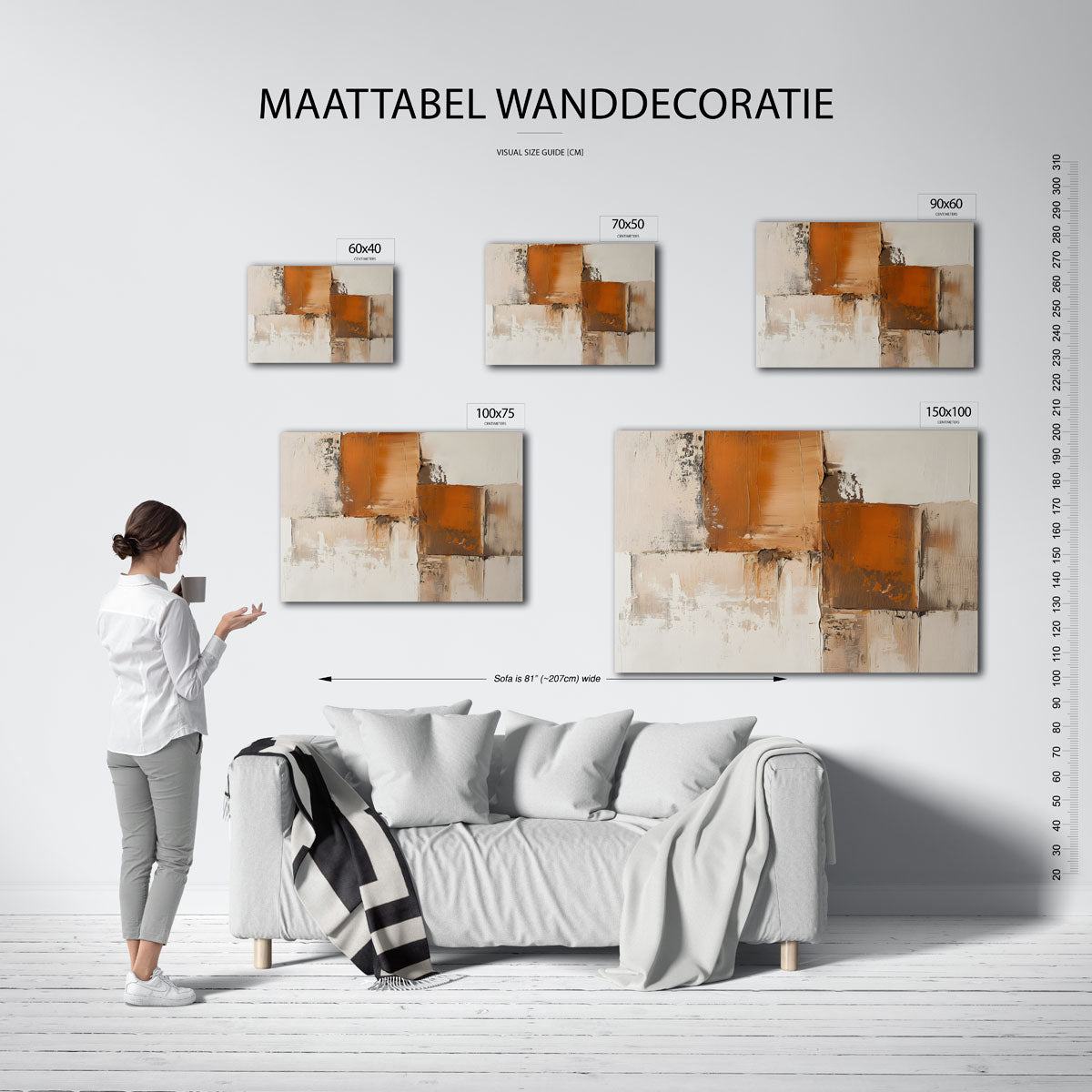 Geometrische textuur compositie Kunstwerk