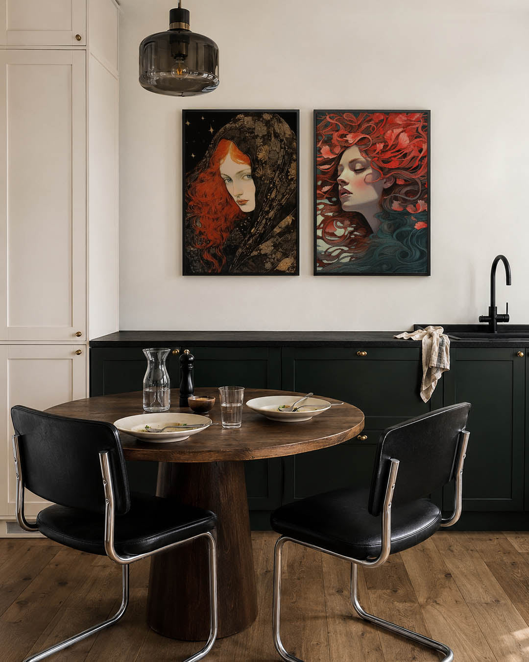 Rode haarpracht Posterset
