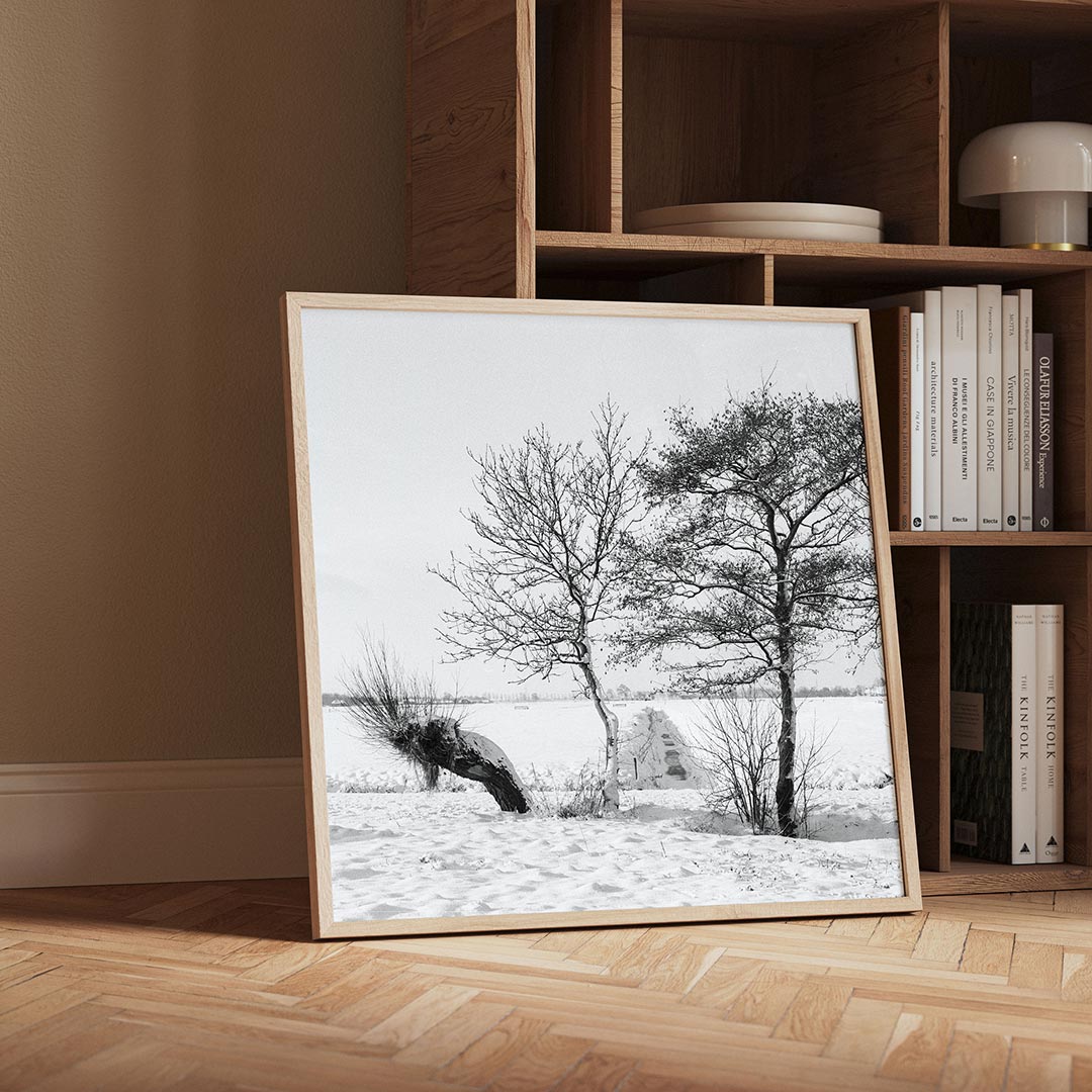 Winterse bomenlandschap Poster