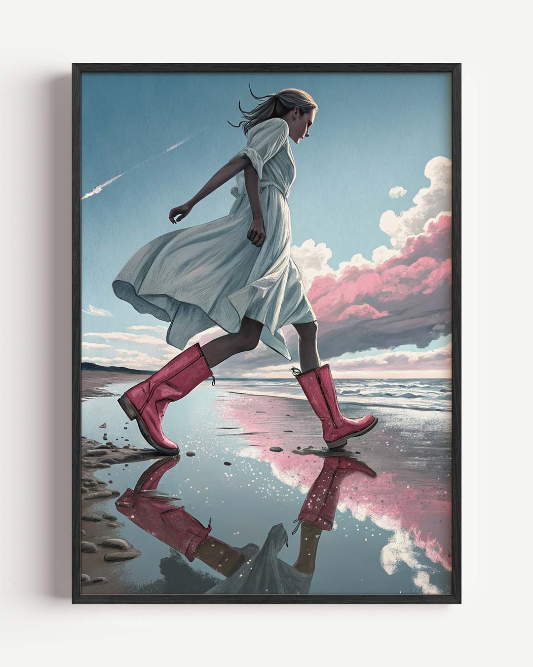 Dromerige Strandwandeling Poster