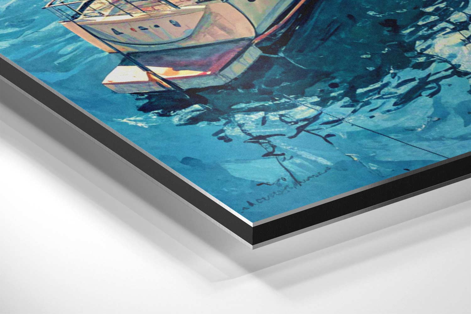 Magische Havenscène bij Zonsondergang Kunstwerk-canvas-dibond-plexiglas-wanddecoratie-WallArtistic