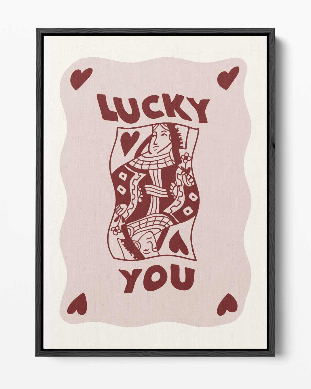 Lucky You Speelkaart Kunst Kunstwerk-canvas-dibond-plexiglas-wanddecoratie-WallArtistic
