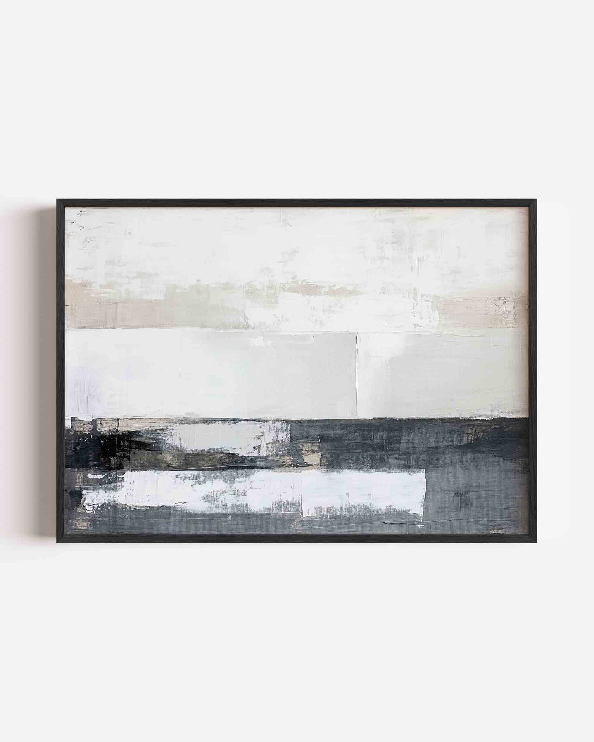 Abstracte grijze en witte Poster