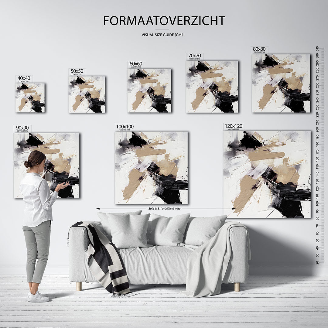 Dynamische kleurvlakken Kunstwerk