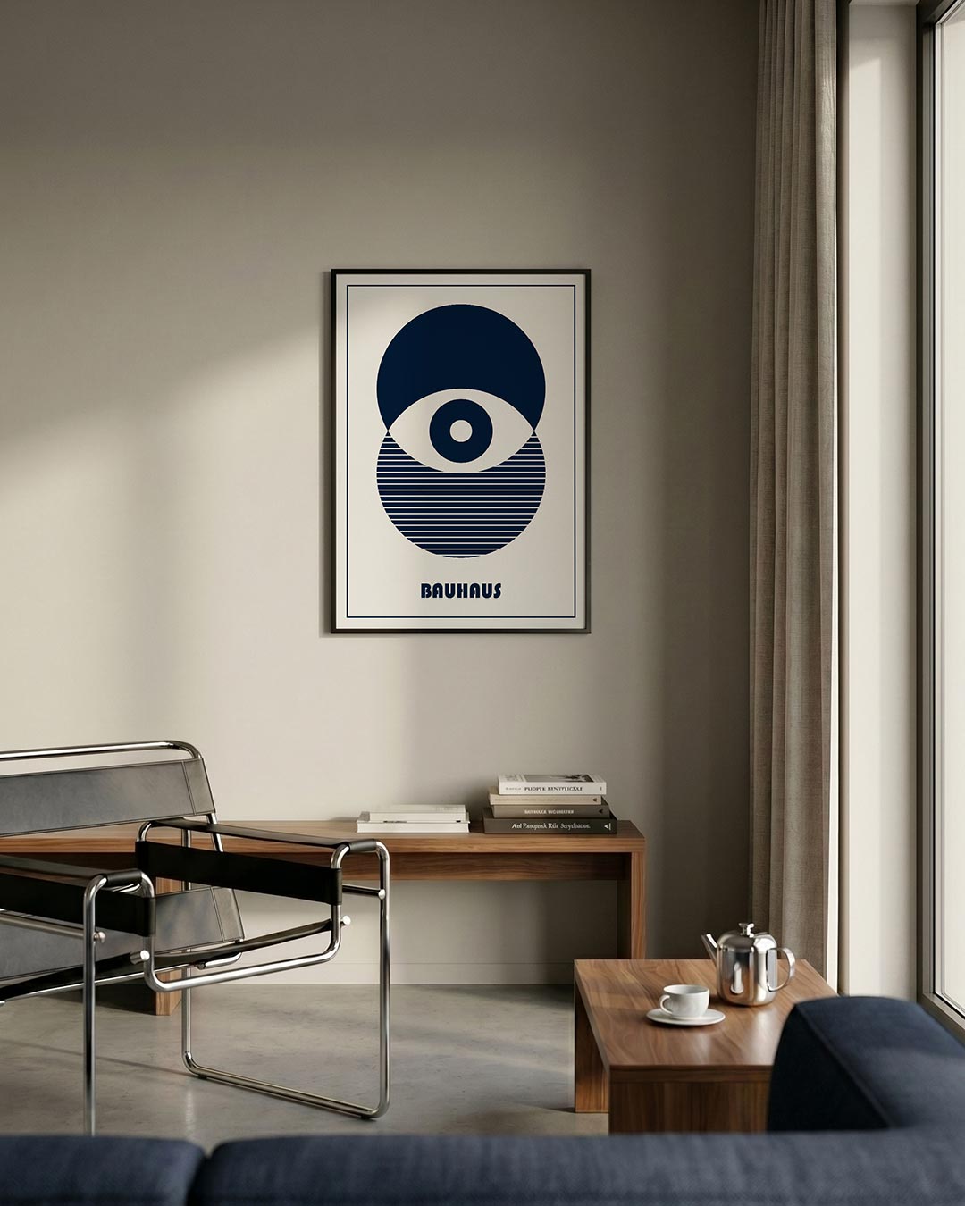 Cirkelpatroon en lijnen Poster