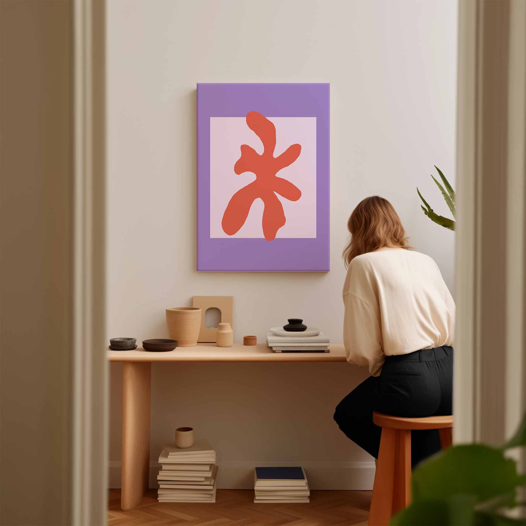 Vrolijk Abstract Design Kunstwerk-canvas-dibond-plexiglas-wanddecoratie-WallArtistic
