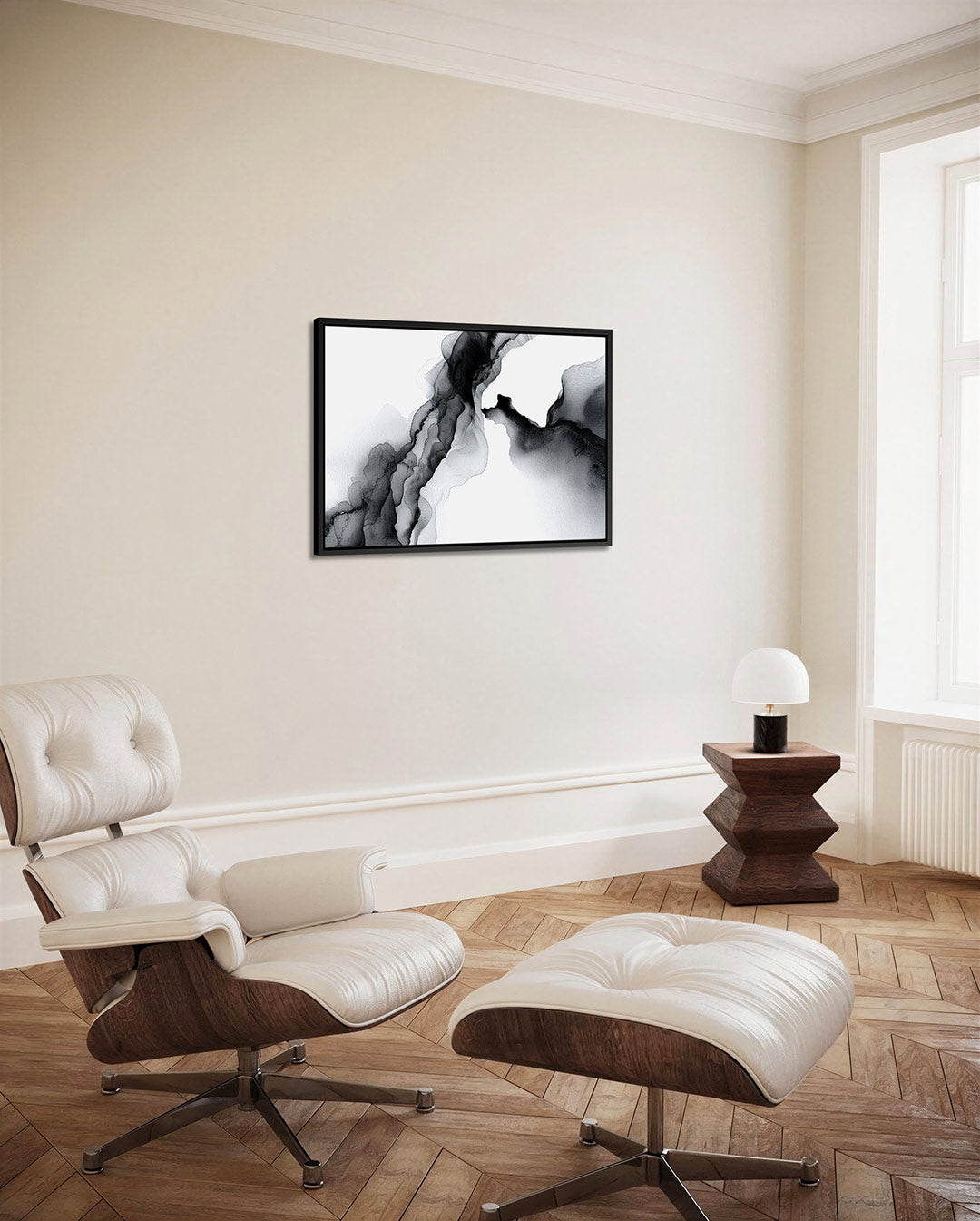 Vloeiende lijnen compositie Kunstwerk