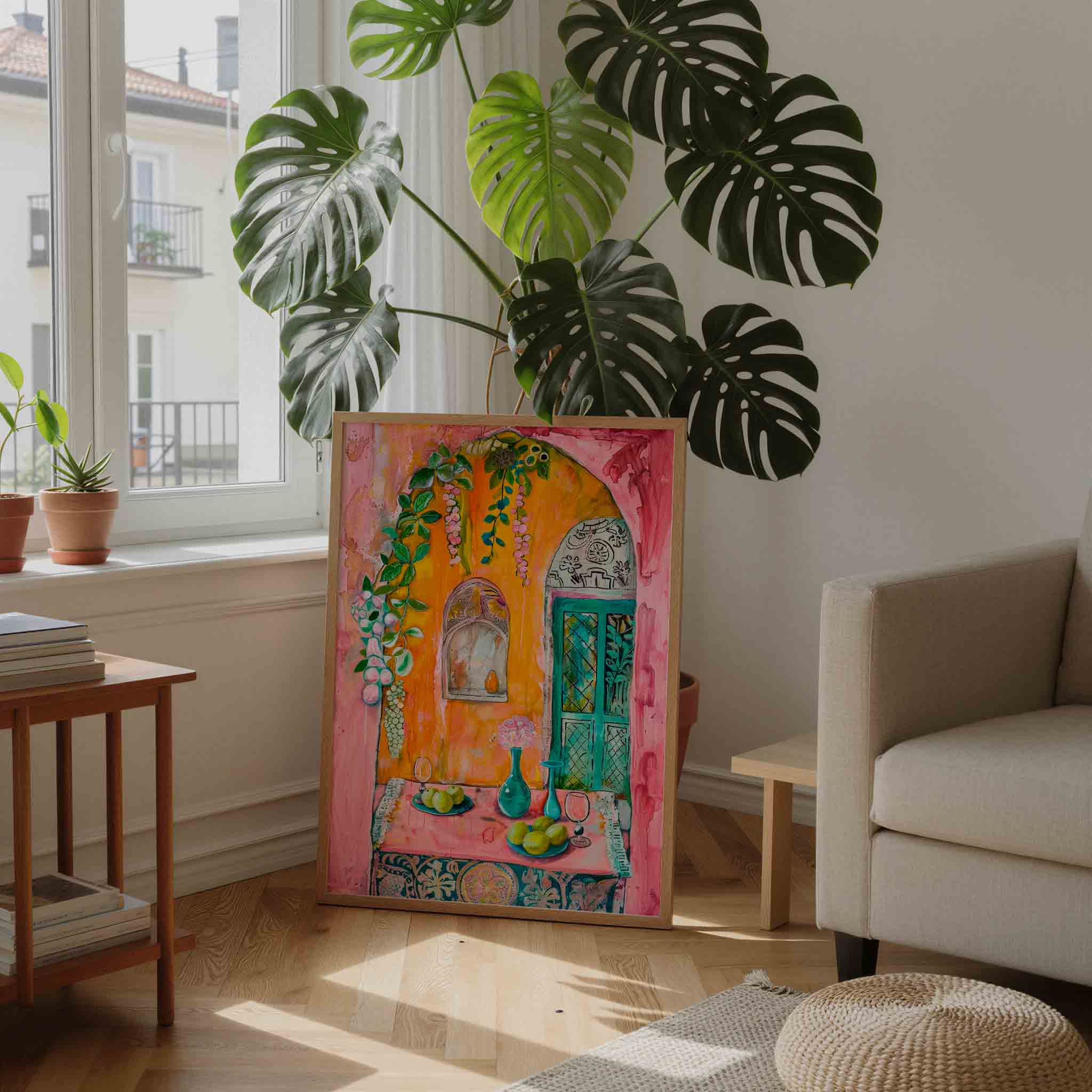 Fruit en bloemen Poster