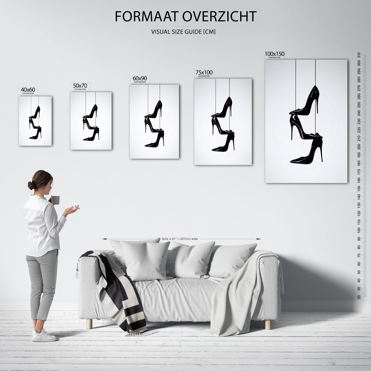 Elegante schoenen Kunstwerk