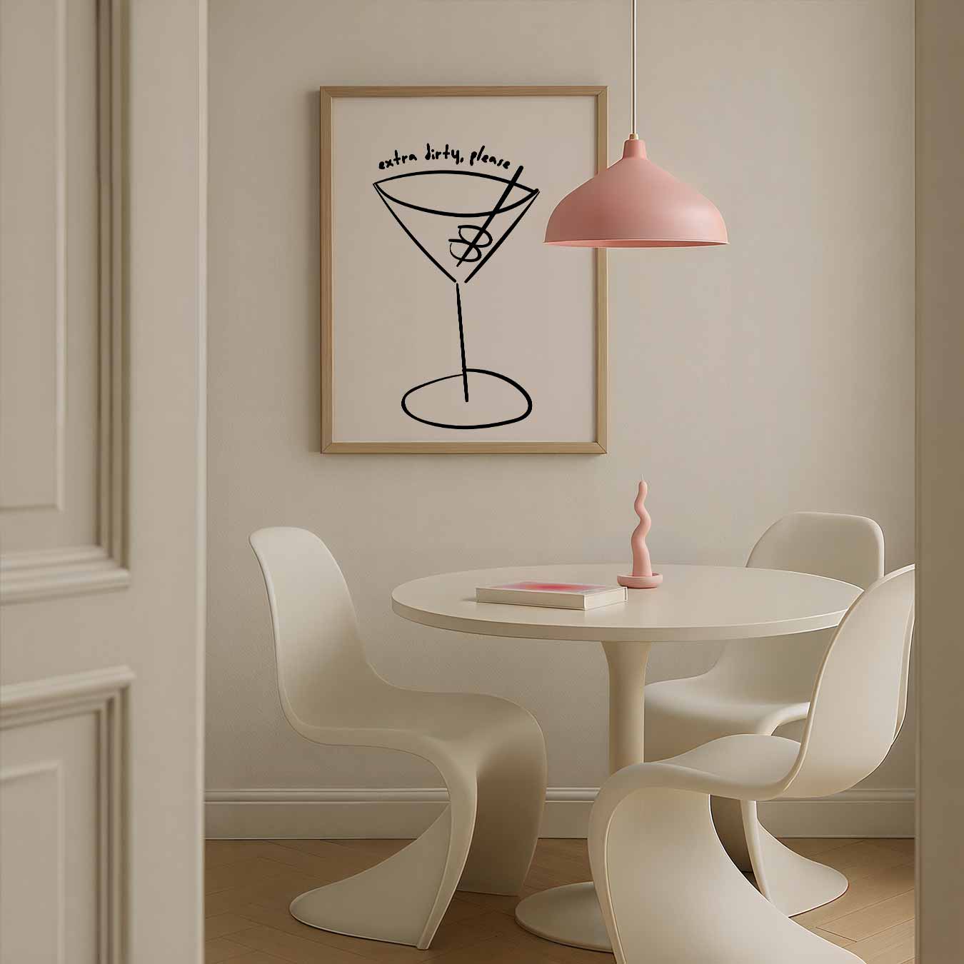 Stijlvolle Martini Illustratie Poster