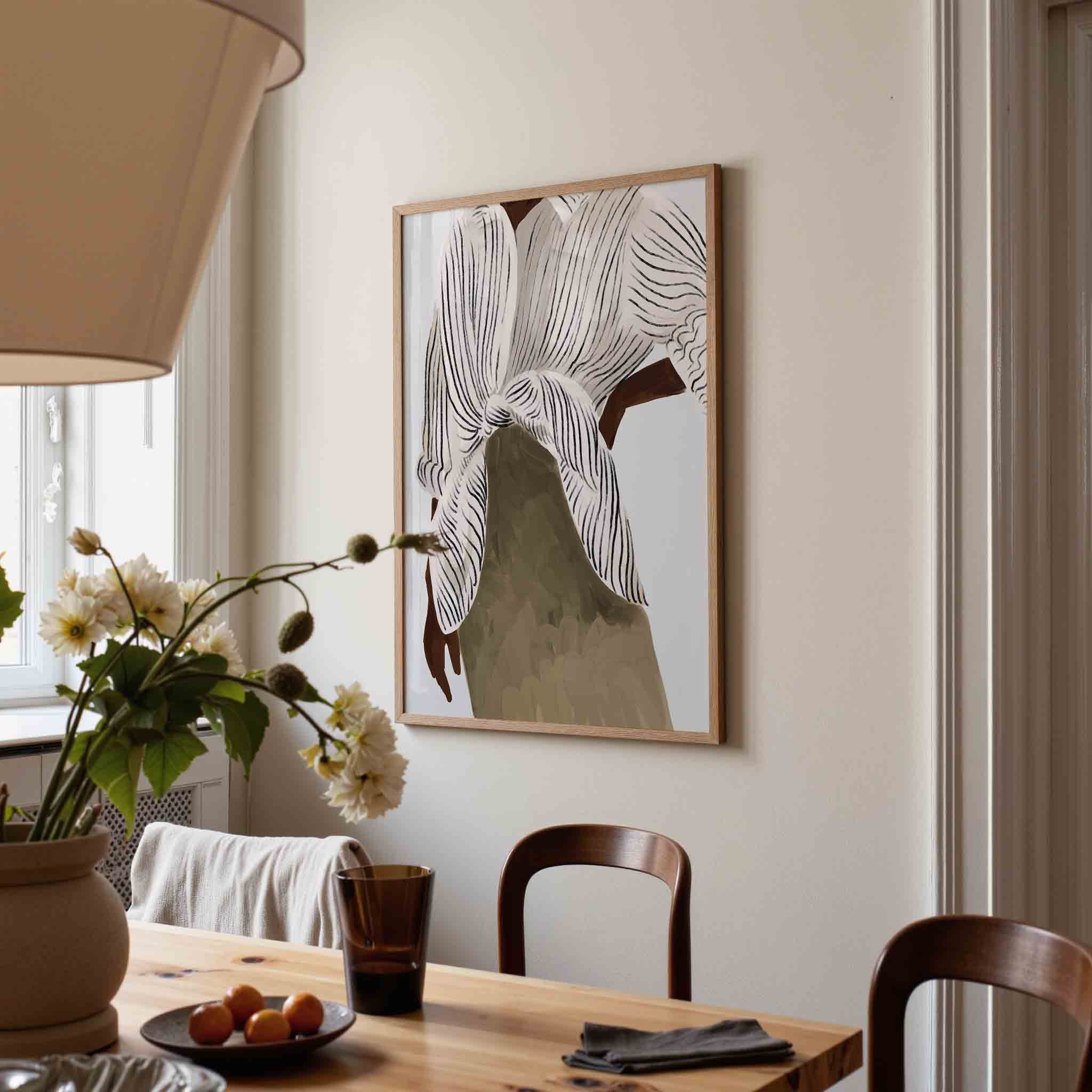 Gestreepte blouse Poster