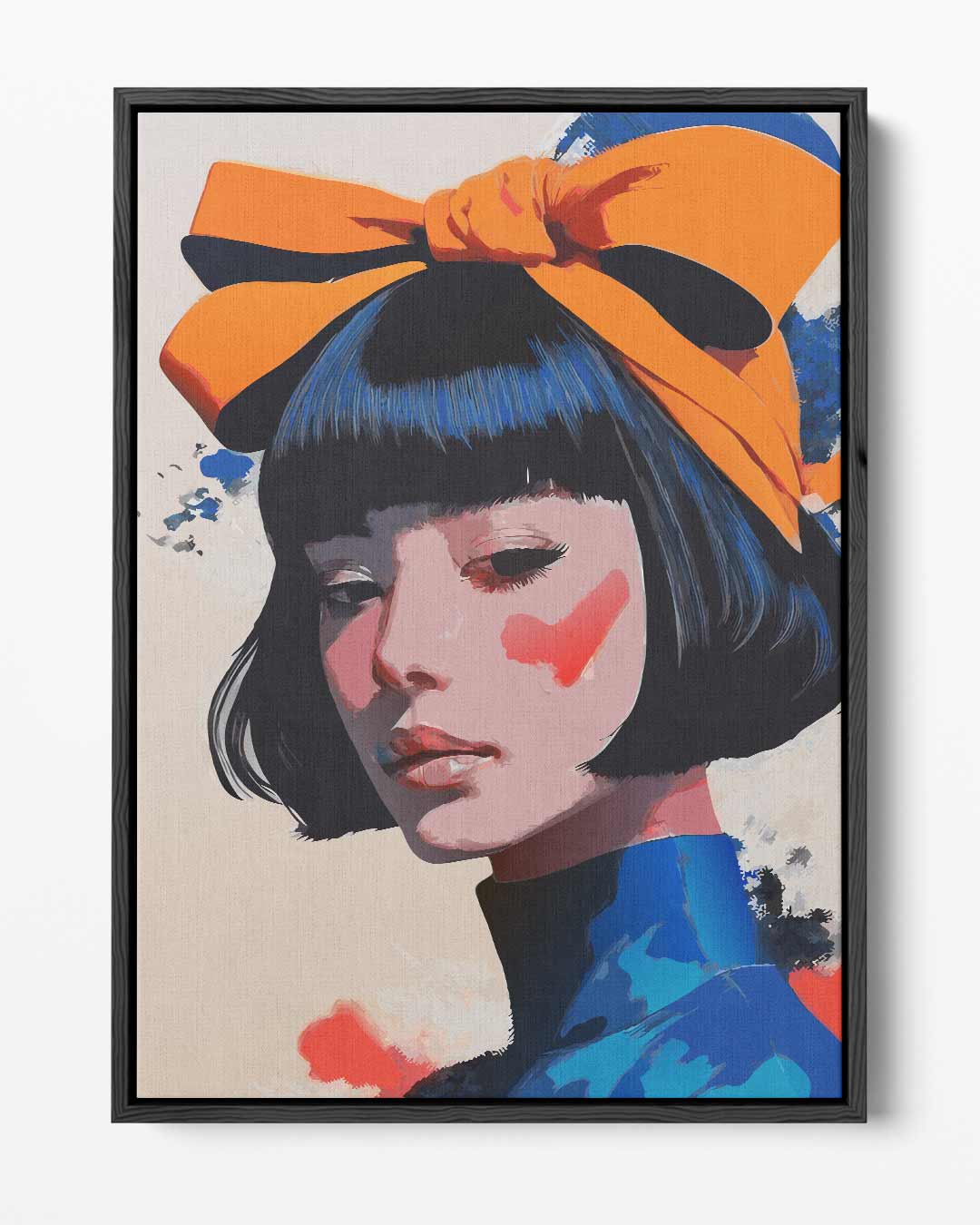 Vrolijke Kleurenprinses Kunstwerk-canvas-dibond-plexiglas-wanddecoratie-WallArtistic