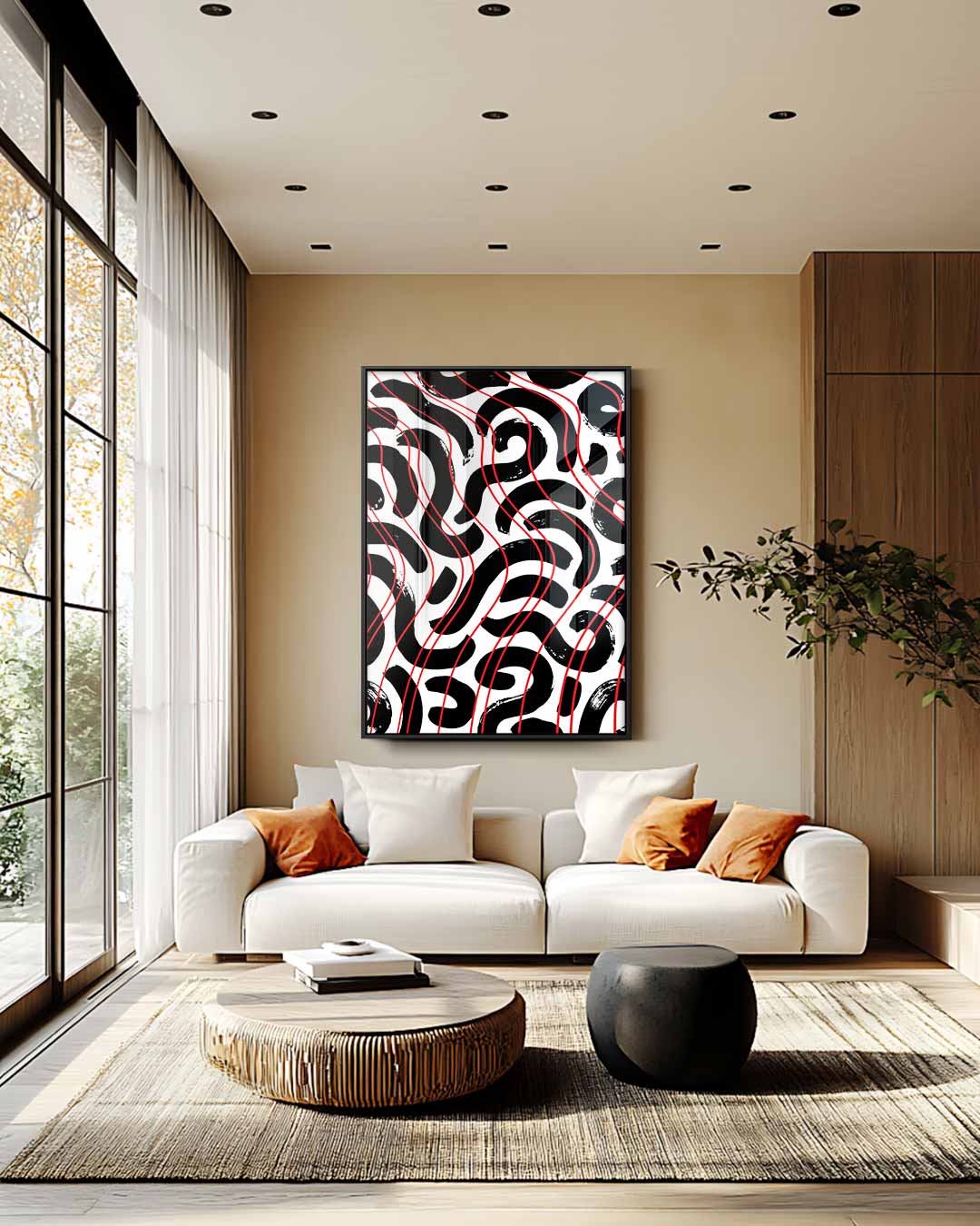 Moderne Abstracte Zebra Kunstwerk-canvas-dibond-plexiglas-wanddecoratie-WallArtistic