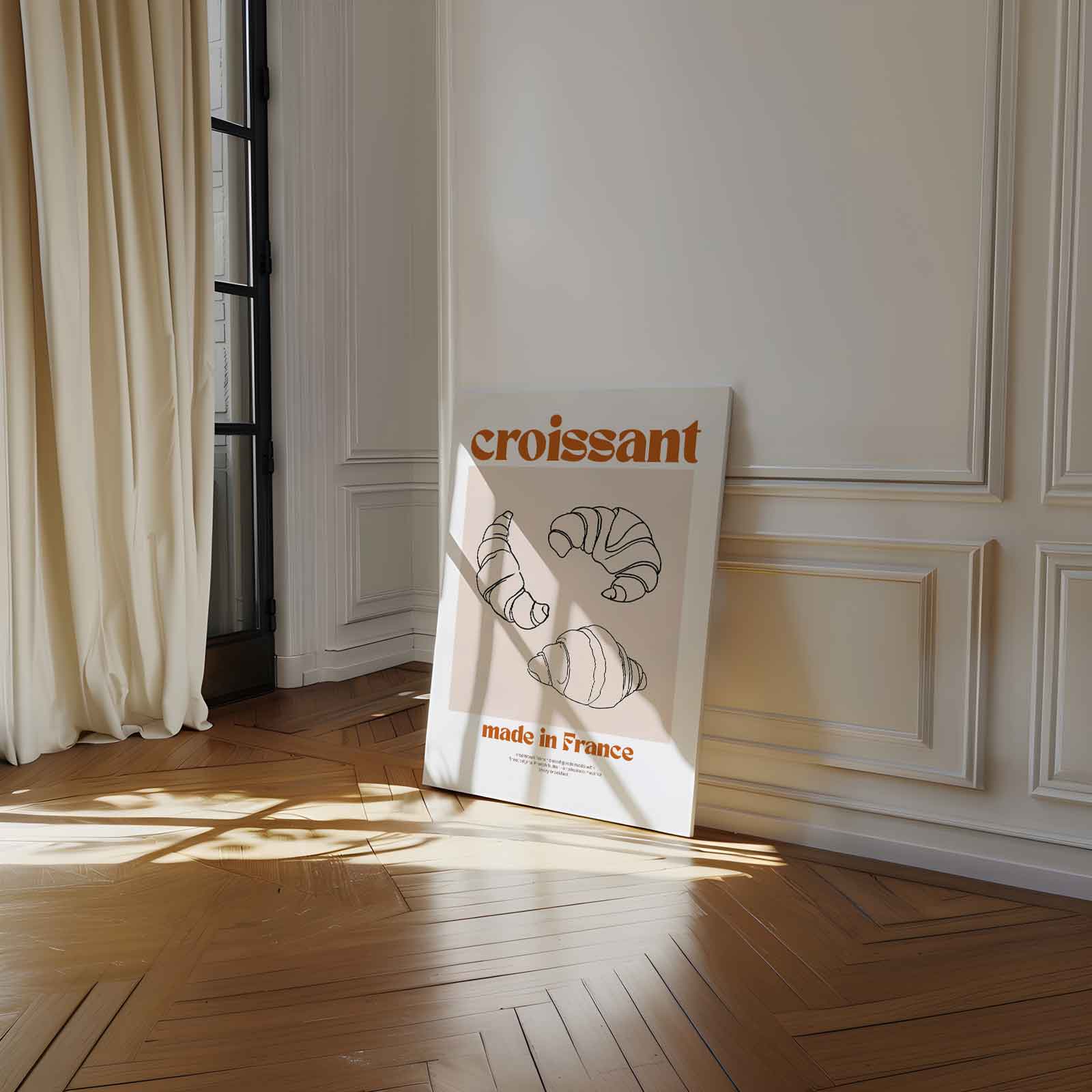 Vintage Franse Croissant Poster