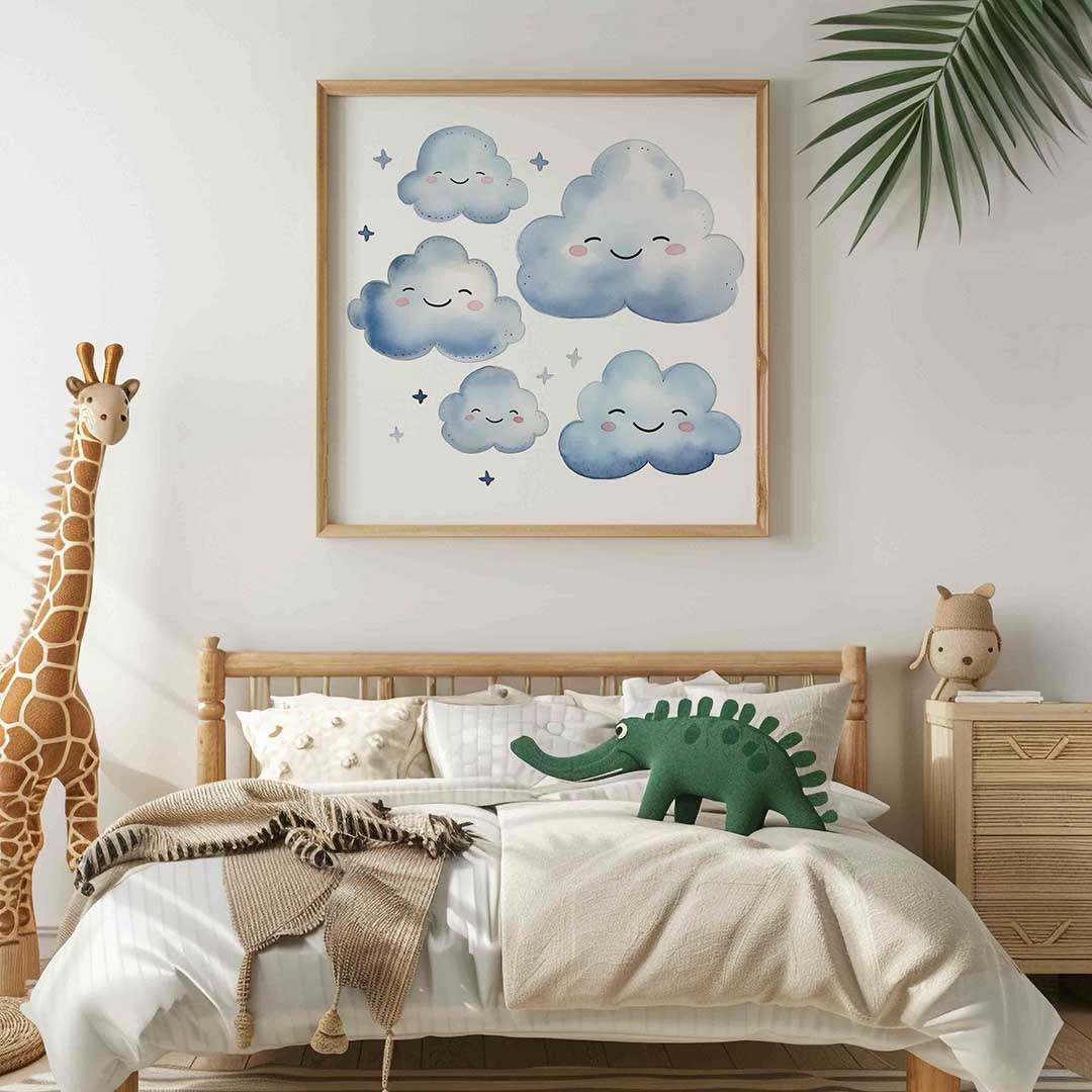 Lachende wolken Poster