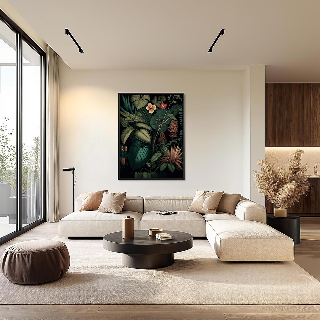 Weelderige botanische compositie Kunstwerk
